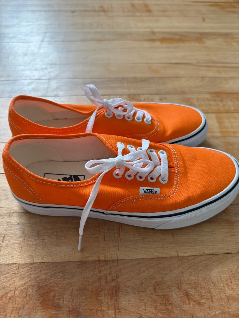 Vans Orange Canvas Low-Top Sneakers - Picture 2 of 4